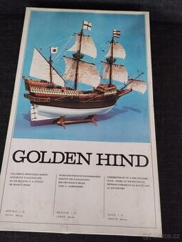 Golden Hind loď dřevěný model