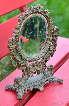 Starožitné zámecké toaletní zrcadlo původní stav