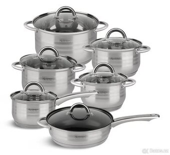 Sada hrnců Edenberg s pánví s mramorovým povrchem 12ks EB-40