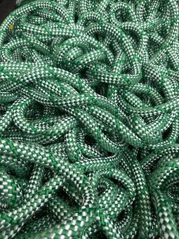 Silné pletené lano 19 mm – zeleno bílé