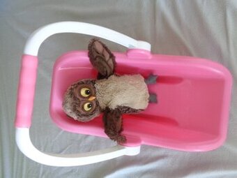 nosítko nebo vajíčko pro panenky- růž.+roztomilá sovička