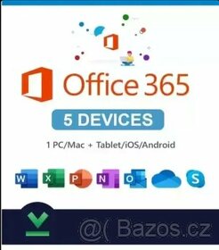 Microsoft OFFICE 365 + 1TB až 5 zařízení doživotní