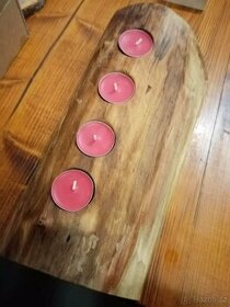 Dřevěný adventní svícen - 1