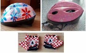 Dětská helma na kolo, 2ks (+ cykl. rukavice) - 1