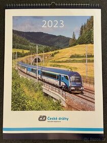Prodám železniční kalendář 2023 (nástěnný) - 1
