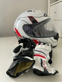 Motorkářská helma HJC FG-17 + rukavice Rev’it Ladies Raven - 1