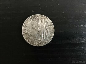 Stříbrná mince 100Kčs výroční 1948