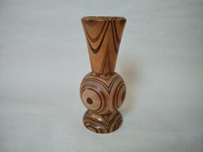 Retro dřevěná váza dekorativní 2