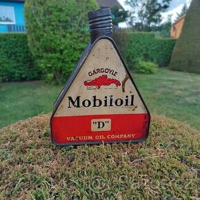 Mobiloil - Gargoyle trojúhelníková plechovka od oleje