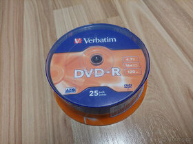 Nové DVD Verbatim 25ks, nerozbalený spindl