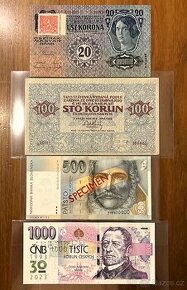 Aukce bankovky našeho území od 1 Kč na a u  k r u -Jarys-
