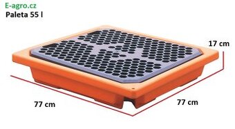 Záchytná paleta pod 1 sud, oranžová (obj. 55l)
