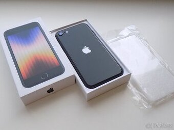 APPLE iPhone SE (2022) 64GB Midnight - ZÁRUKA - TOP STAV