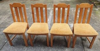 4x židle masiv borovice