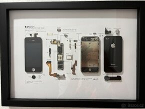 sběratelský Apple iPhone 4 zarámovaný