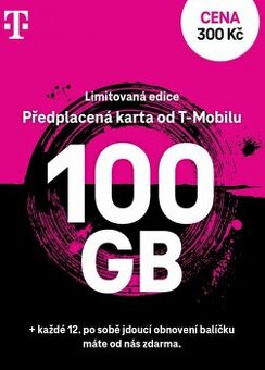 T-Mobile SIM 100 GB měsíčně bez závazku