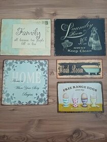 Plechové obrázky/dekorace