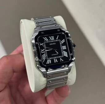 Seiko Mod Santos Black Dial