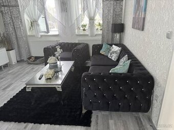 Prodám luxusní sedaci soupravu styl Chesterfield s kameny