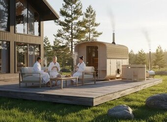 Venkovní Sauna QUADRO 3QL 340x220cm