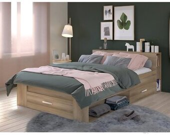 Multifunkční postel 160x200 POCKET dub