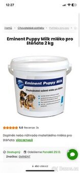 Mléko pro štěňátka