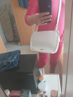 super bílá kožená kabelka Kara