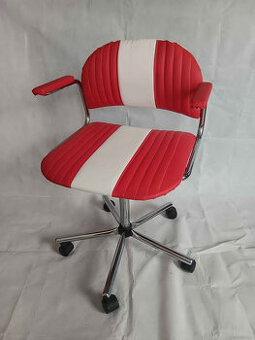 Retro vintage otočná židle / křesílko na kolečkách