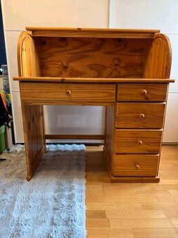 Psací stůl dřevěný - masivní dřevo borovice