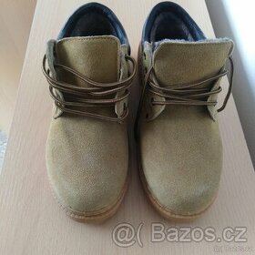Farmářské boty nízké zateplené béžové - 1