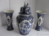 Staré,luxusní vázy-3ks Delfts, porcelán fajáns č4 - 1