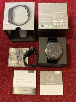 Garmin Fenix 7X Sapphire Solar, Titan Carbon Gray/ Black