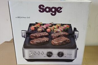 Gril, elektrický, kontaktní. Sage SGR700BSS, BBQ