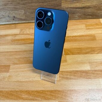 iPhone 15 Pro 128GB, modrý, 100% baterii (12 měsíců záruka)