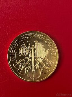 Zlato / zlatá mince wiener philharmoniker 1/2 oz