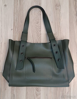 Dámská shopper khaki zelená kabelka