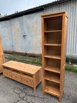 Ikea Hemnes knihovna masiv sv. hnědé mořidlo