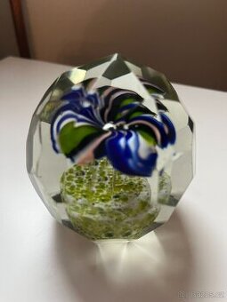 Starožitné krásné těžítko, broušené sklo