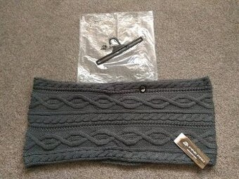 Nová unisex pletená zimní kruhová šála Alpine Pro - šedá