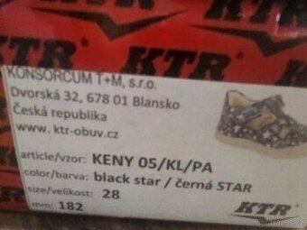 Dětské sandály KTR velikost 28