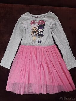 Dívčí šaty s tylovou sukní vel. 134