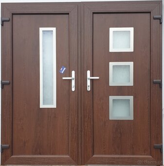 Dveře vchodové ořech. zlatý dub, antracit, mahagon, bílé .