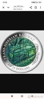 Stříbrná mince 5oz, 100 výročí Transsibiřské magistrály