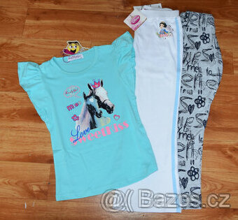 Dívčí tričko + tepláky a legíny vel.122