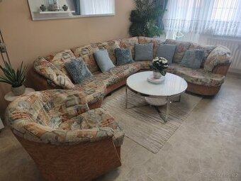 Prodám sedaci soupravu + křeslo + taburet