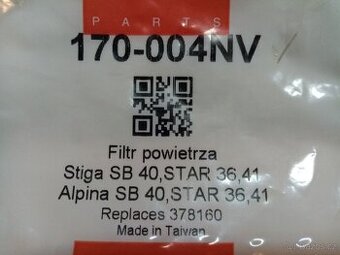 Vzduchový filtr Stiga / Alpina