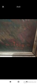 Velký starý obraz olej