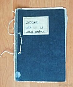 Libor Vojkůvka sešit z předmětu Zoologie 6.A šk.rok 1959-60