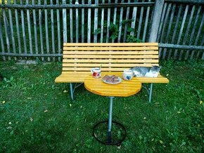 zahradní lavička,stoleček
