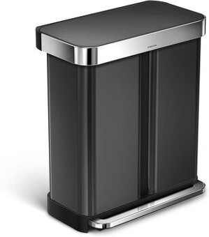 Pedálový odpadkový koš Simplehuman na tříděný odpad – 58l